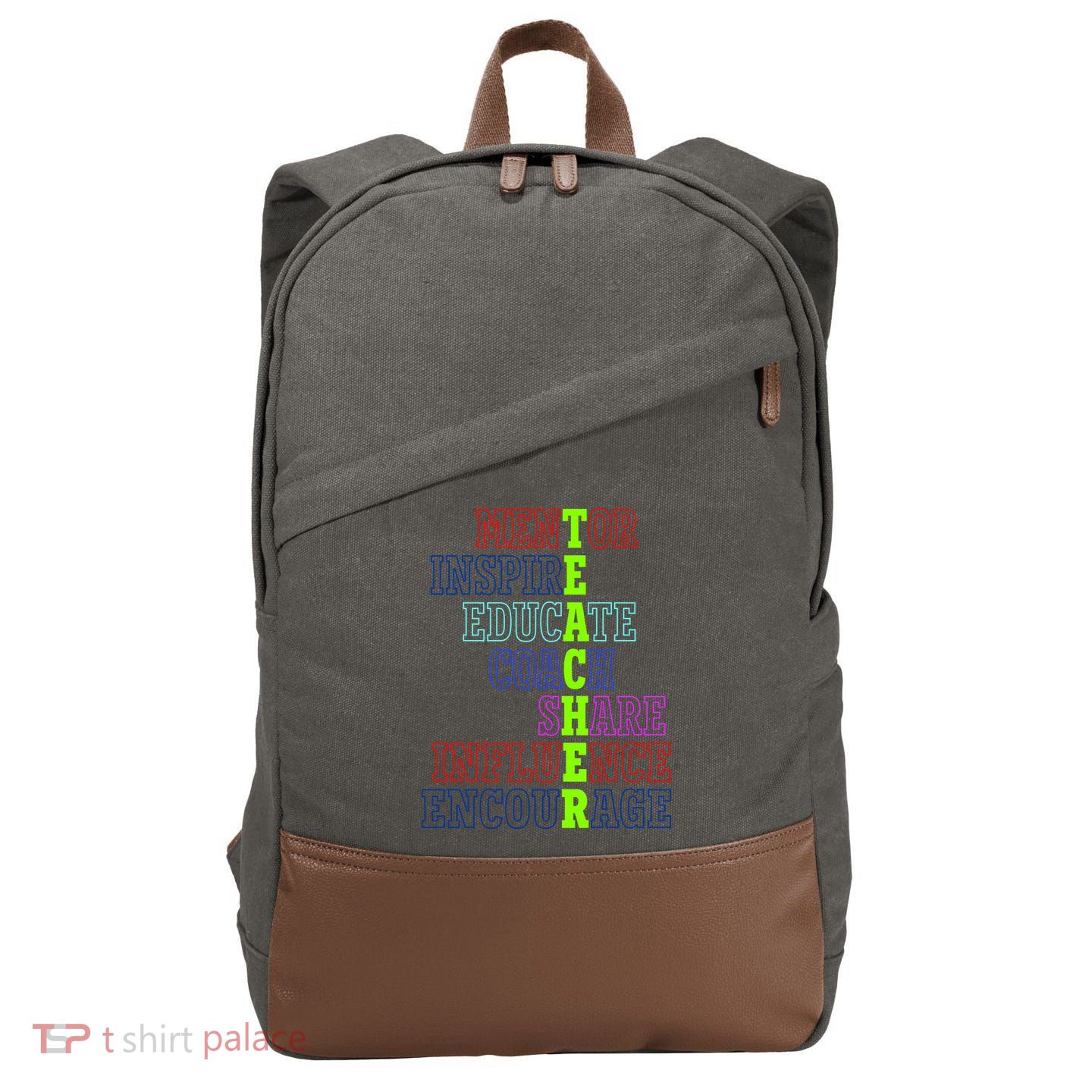Teacher Definition Inspirational Cotton Canvas Backpack