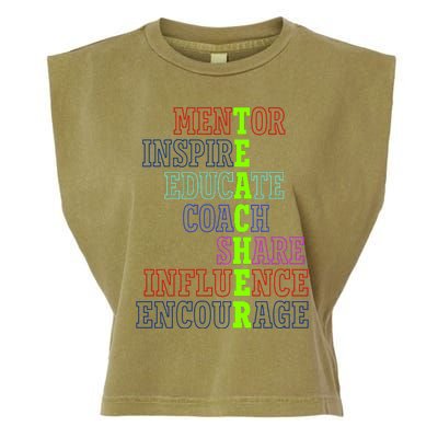 Teacher Definition Inspirational Garment-Dyed Women's Muscle Tee