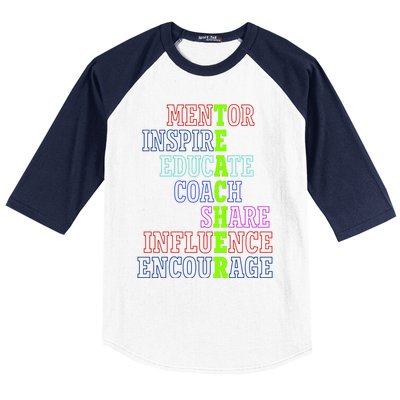 Teacher Definition Inspirational Baseball Sleeve Shirt