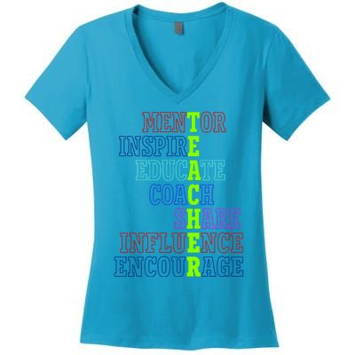 Teacher Definition Inspirational Women's V-Neck T-Shirt