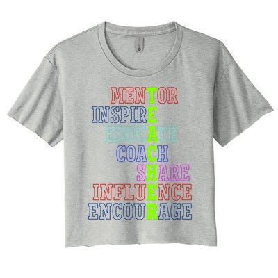 Teacher Definition Inspirational Women's Crop Top Tee