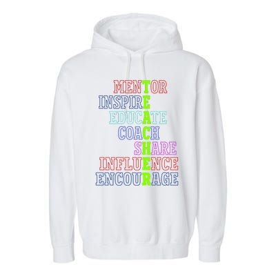 Teacher Definition Inspirational Garment-Dyed Fleece Hoodie