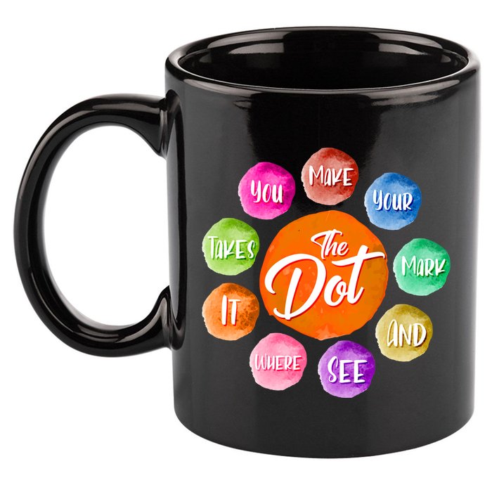 The DOT International Dot Day 11oz C Handle Ceramic Mug