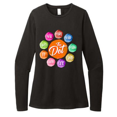 The DOT International Dot Day Womens CVC Long Sleeve Shirt