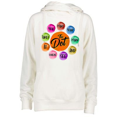 The DOT International Dot Day Womens Funnel Neck Pullover Hood