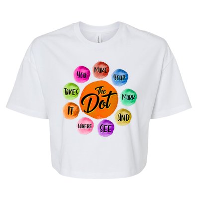 The DOT International Dot Day Bella+Canvas Jersey Crop Tee