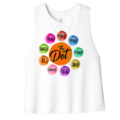 The DOT International Dot Day Women's Racerback Cropped Tank