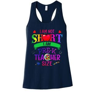 Teacher Day IM Not Short IM Prek Teacher Size Women's Racerback Tank