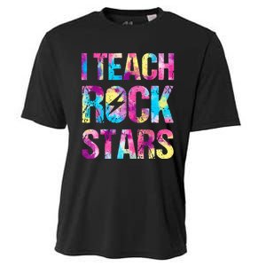 tie dye I Teach Rockstars Funny Music Teacher Cooling Performance Crew T-Shirt