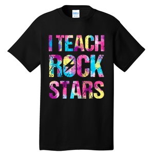 tie dye I Teach Rockstars Funny Music Teacher Tall T-Shirt