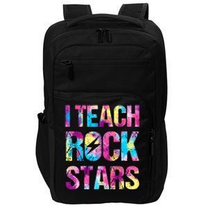 tie dye I Teach Rockstars Funny Music Teacher Impact Tech Backpack