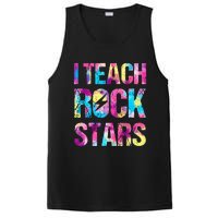 tie dye I Teach Rockstars Funny Music Teacher PosiCharge Competitor Tank