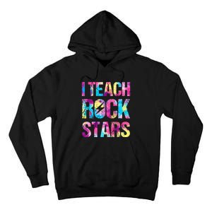 tie dye I Teach Rockstars Funny Music Teacher Tall Hoodie