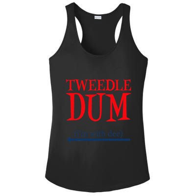 Tweedle Dum IM With Dee Lazy Couple Halloween Costumes Ladies PosiCharge Competitor Racerback Tank