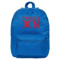 Tweedle Dum IM With Dee Lazy Couple Halloween Costumes 16 in Basic Backpack