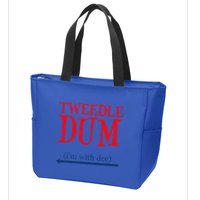 Tweedle Dum IM With Dee Lazy Couple Halloween Costumes Zip Tote Bag