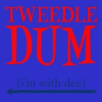 Tweedle Dum IM With Dee Lazy Couple Halloween Costumes Zip Tote Bag