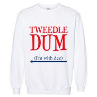 Tweedle Dum IM With Dee Lazy Couple Halloween Costumes Garment-Dyed Sweatshirt