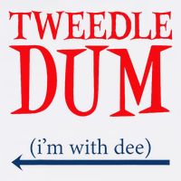 Tweedle Dum IM With Dee Lazy Couple Halloween Costumes Garment-Dyed Sweatshirt