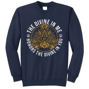 The Divine In Me Positive Message Spiritual Yoga Meditation Sweatshirt