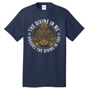 The Divine In Me Positive Message Spiritual Yoga Meditation Tall T-Shirt