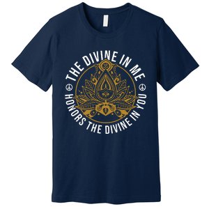 The Divine In Me Positive Message Spiritual Yoga Meditation Premium T-Shirt