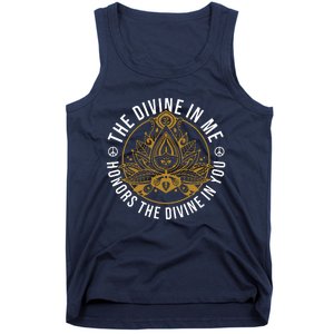 The Divine In Me Positive Message Spiritual Yoga Meditation Tank Top