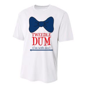 Tweedle Dum IM With Dee Lazy Couple Halloween Costumes Performance Sprint T-Shirt