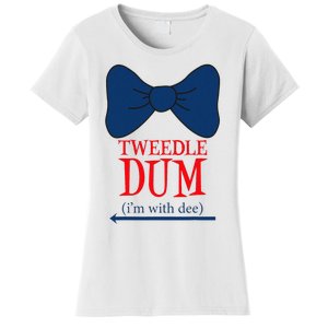 Tweedle Dum IM With Dee Lazy Couple Halloween Costumes Women's T-Shirt