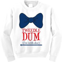 Tweedle Dum IM With Dee Lazy Couple Halloween Costumes Kids Sweatshirt