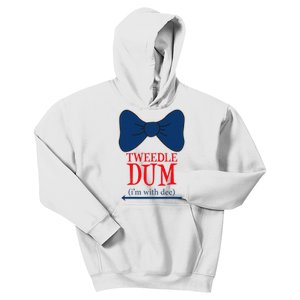 Tweedle Dum IM With Dee Lazy Couple Halloween Costumes Kids Hoodie