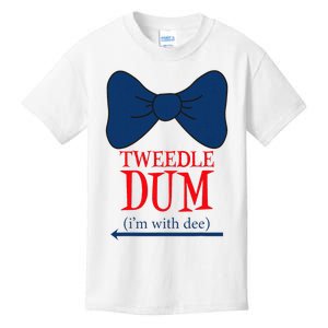 Tweedle Dum IM With Dee Lazy Couple Halloween Costumes Kids T-Shirt