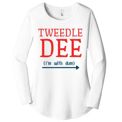 Tweedle Dee IM With Dum Couple & Friends Funny Lazy Costume Women's Perfect Tri Tunic Long Sleeve Shirt