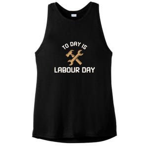 To Day Is Labor Day Gift Ladies PosiCharge Tri-Blend Wicking Tank