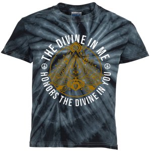 The Divine In Me Positive Message Spiritual Yoga Meditation Kids Tie-Dye T-Shirt