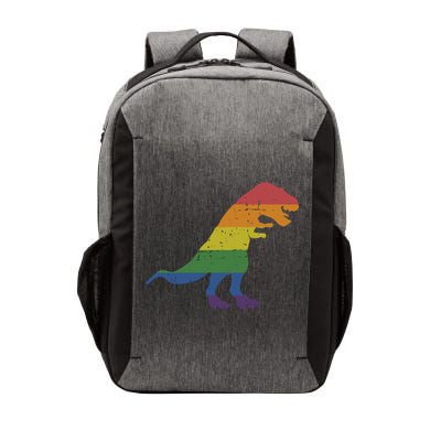 TRex Dinosaur In Rainbow Flag For Pride Month Awareness Vector Backpack
