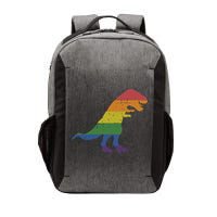 TRex Dinosaur In Rainbow Flag For Pride Month Awareness Vector Backpack
