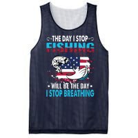 The Day I Stop Fishing Will Be The Day I Stop Breathing Mesh Reversible Basketball Jersey Tank