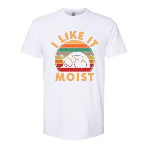 Turkey Dabbing I Like It Moist Happy Thankgiving Softstyle® CVC T-Shirt