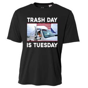 Trash Day Is Tuesday Trump Garbage Truck Love America Cooling Performance Crew T-Shirt