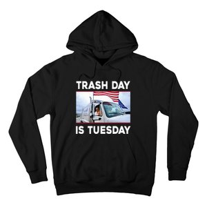 Trash Day Is Tuesday Trump Garbage Truck Love America Hoodie