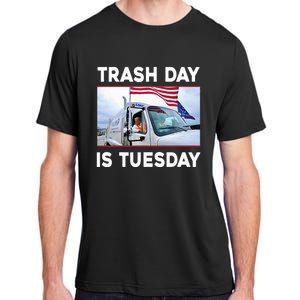 Trash Day Is Tuesday Trump Garbage Truck Love America Adult ChromaSoft Performance T-Shirt