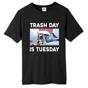 Trash Day Is Tuesday Trump Garbage Truck Love America Tall Fusion ChromaSoft Performance T-Shirt