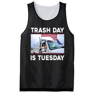 Trash Day Is Tuesday Trump Garbage Truck Love America Mesh Reversible Basketball Jersey Tank