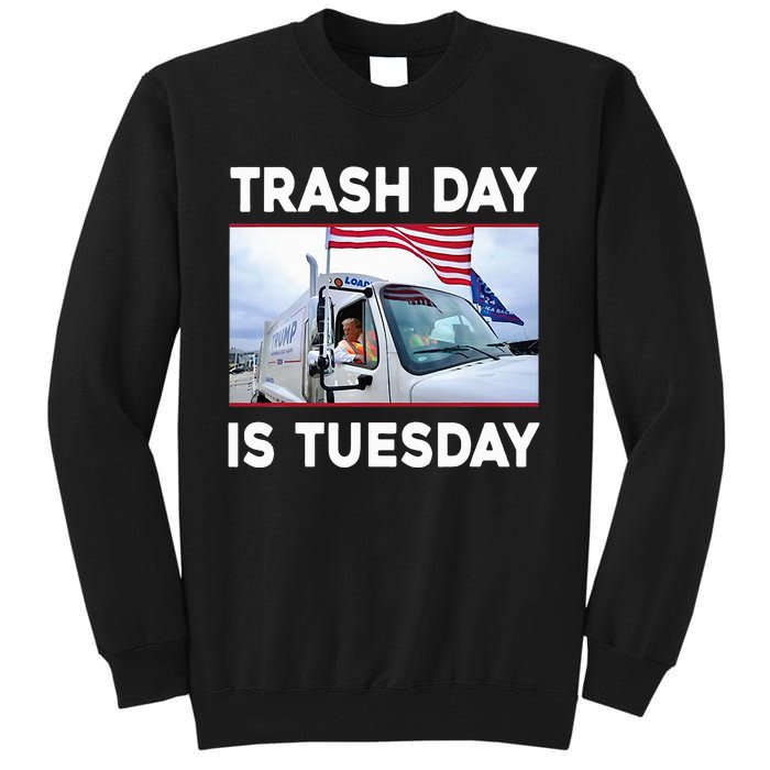 Trash Day Is Tuesday Trump Garbage Truck Love America Tall Sweatshirt