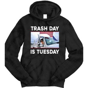 Trash Day Is Tuesday Trump Garbage Truck Love America Tie Dye Hoodie