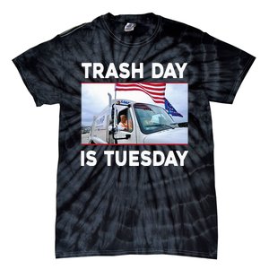 Trash Day Is Tuesday Trump Garbage Truck Love America Tie-Dye T-Shirt