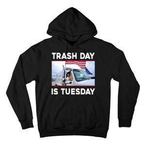 Trash Day Is Tuesday Trump Garbage Truck Love America Tall Hoodie