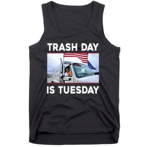 Trash Day Is Tuesday Trump Garbage Truck Love America Tank Top