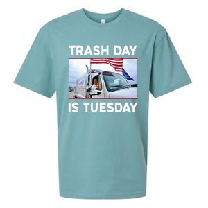 Trash Day Is Tuesday Trump Garbage Truck Love America Sueded Cloud Jersey T-Shirt